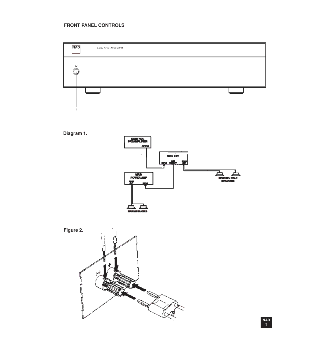 NAD 912 owner manual Front Panel Controls 