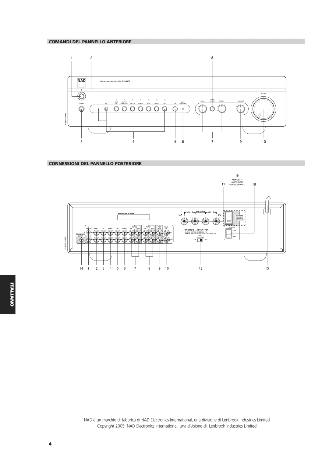 NAD C 325BEE owner manual 