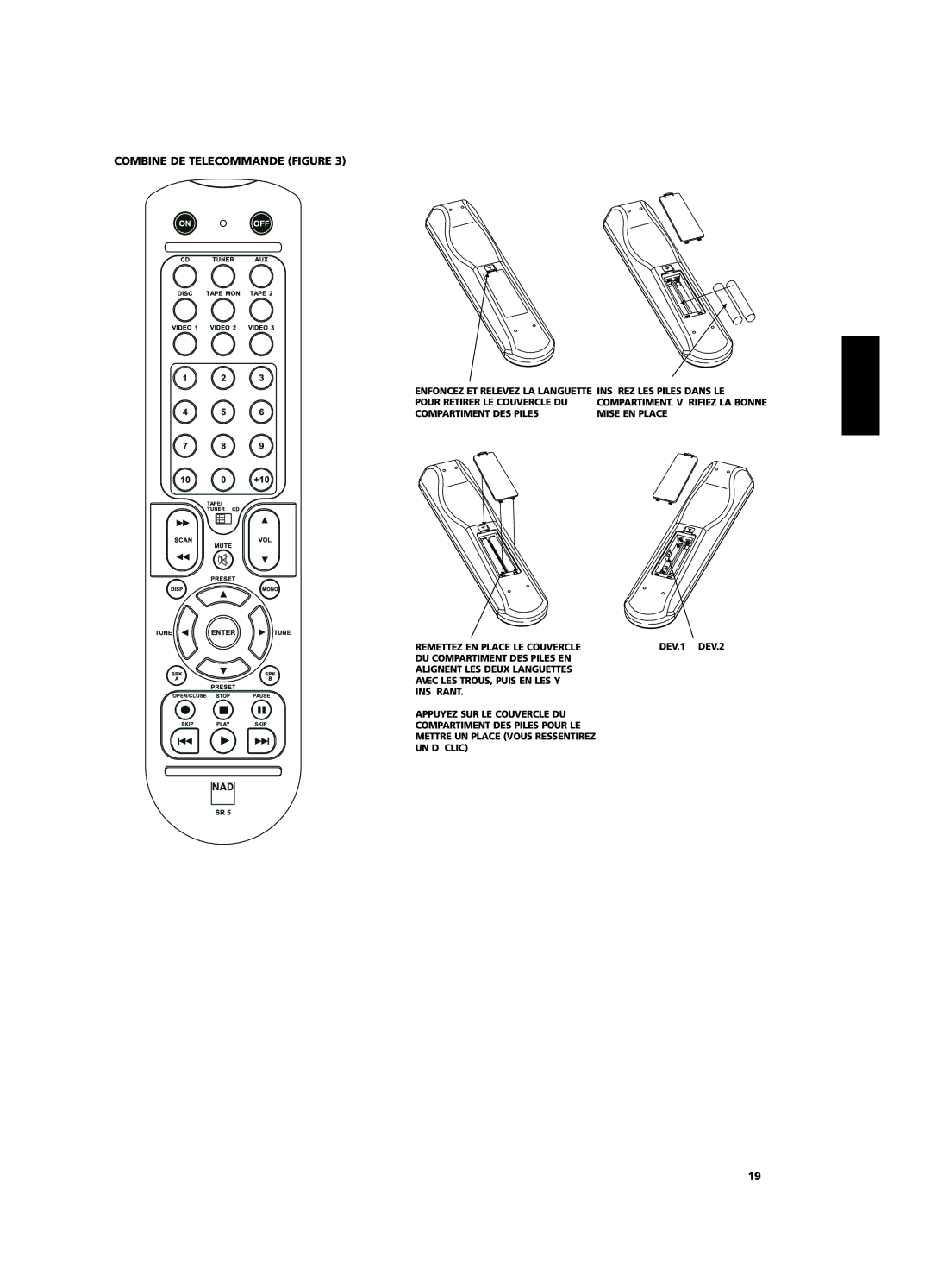 NAD C 352 owner manual DEV.1 & DEV.2 