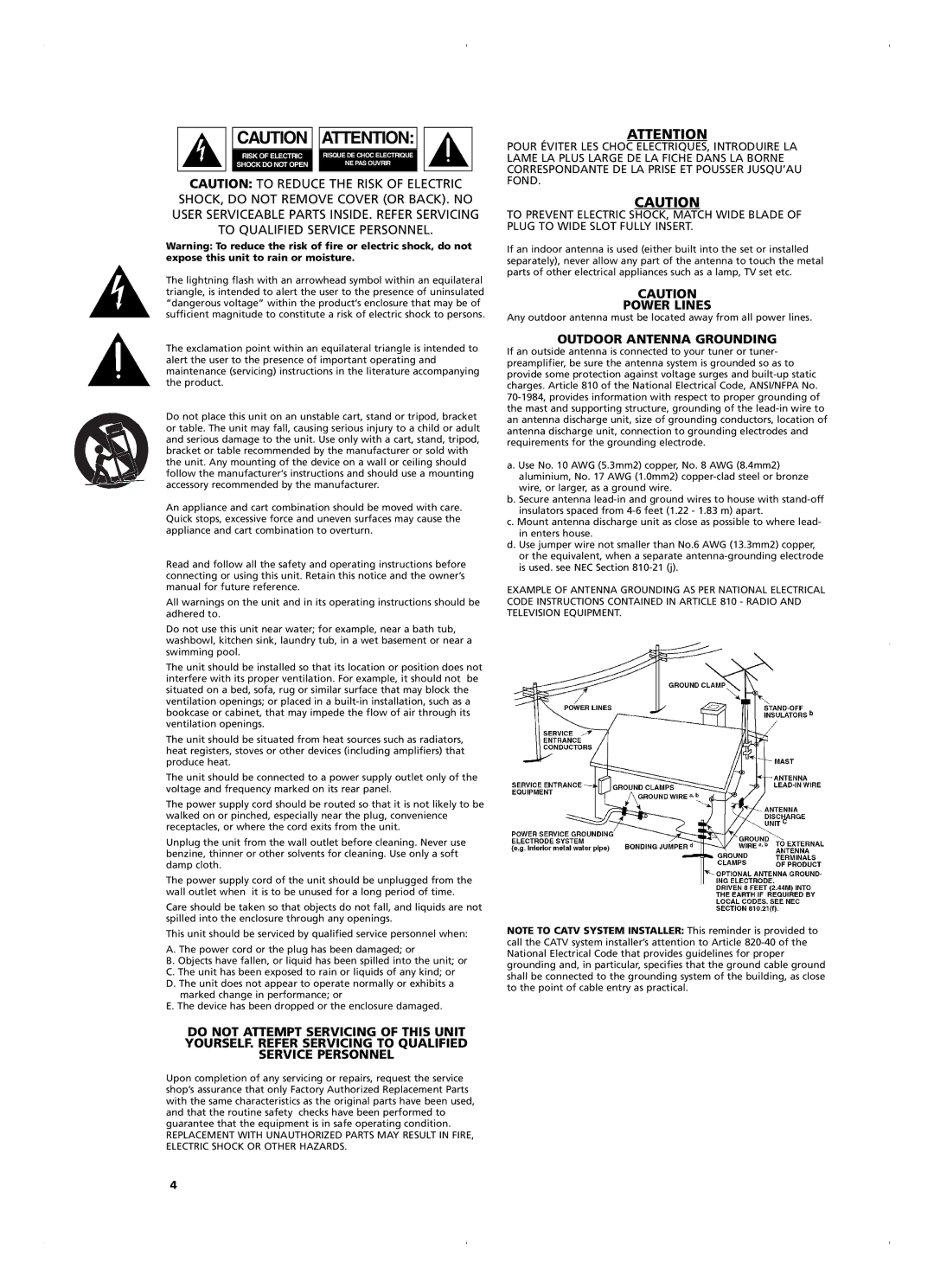 NAD C 352 owner manual Power Lines 