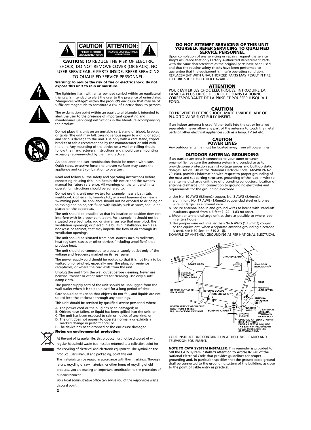 NAD C 521BEE owner manual Power Lines 