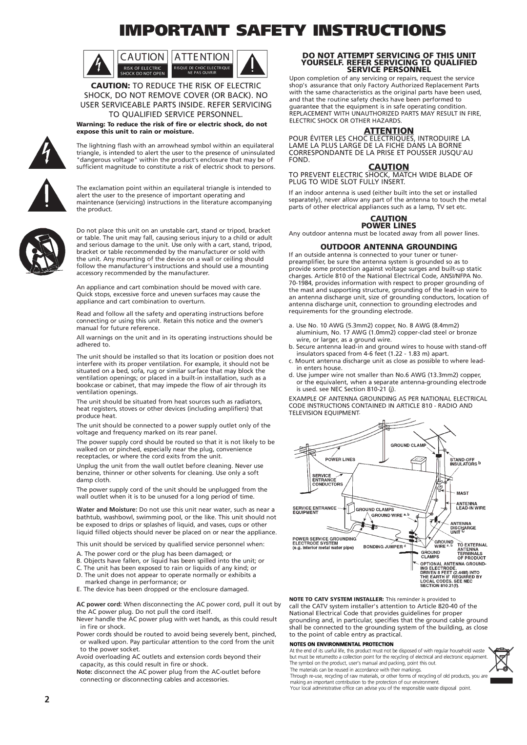 NAD C 542 owner manual 