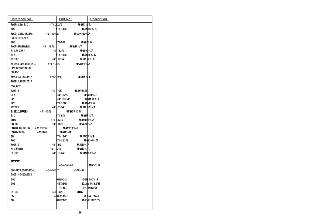 NAD C 542 service manual Diode 1N4148 AT 