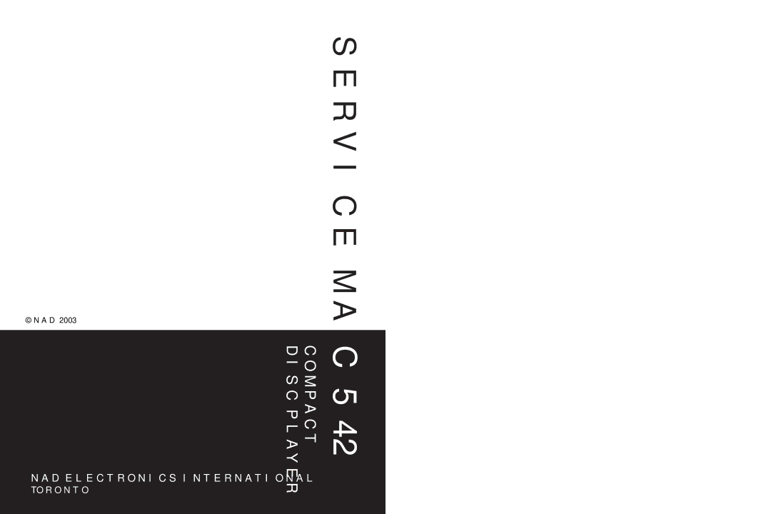 NAD C 542 service manual Nad 