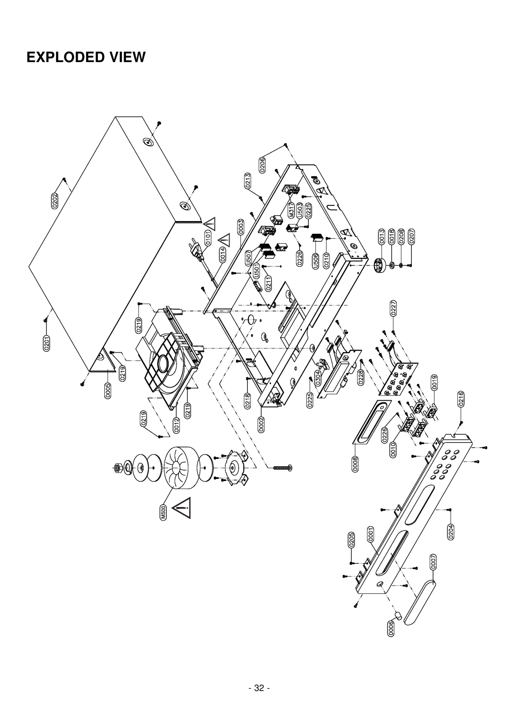 NAD C 542 service manual Exploded View, M500 