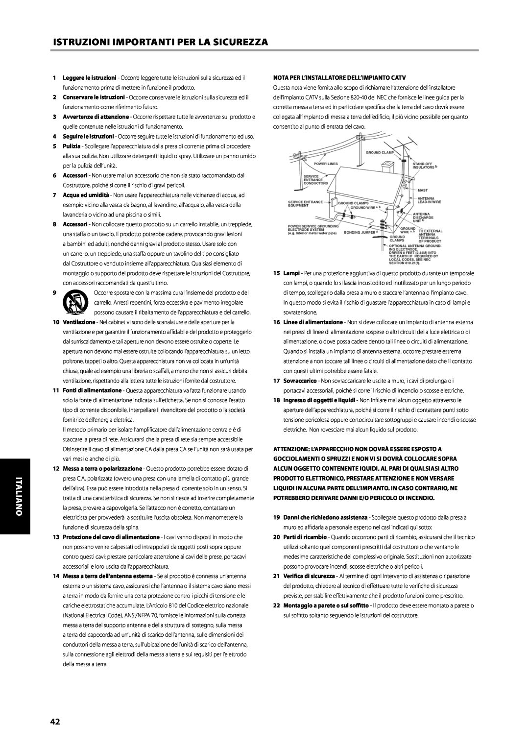 NAD C315BEE Istruzioni Importanti Per La Sicurezza, English Français Deutsch Nederlands Español, Italiano Русский Svenska 