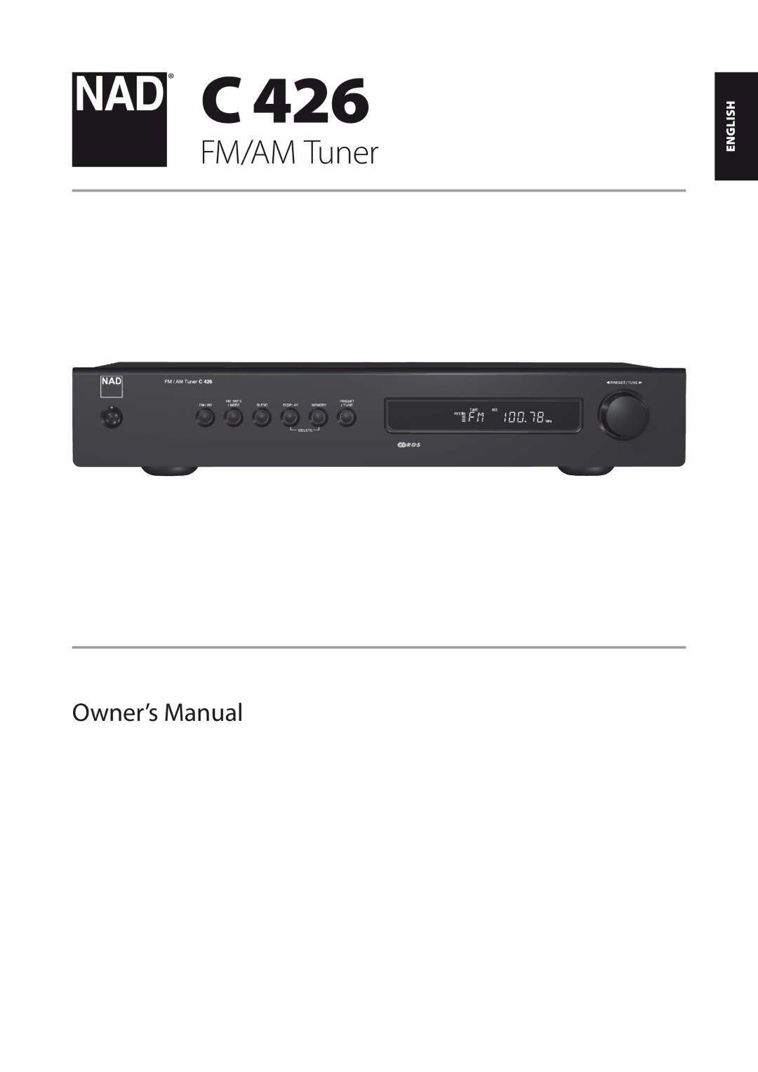 NAD C426 owner manual 