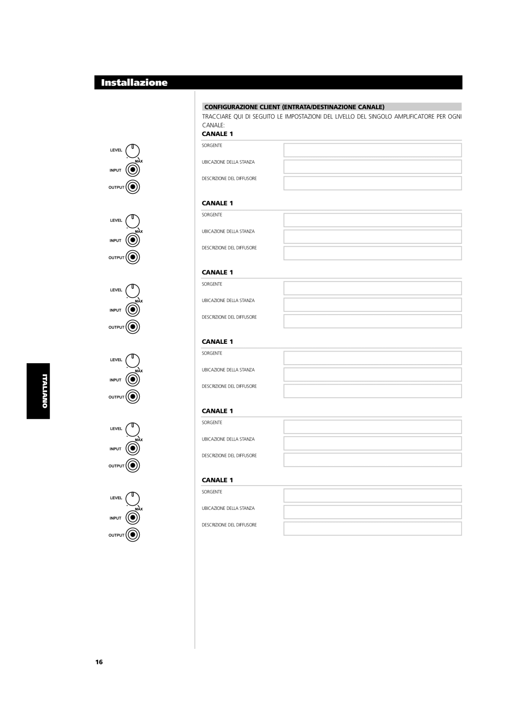 NAD CI9120, CI9060 owner manual Installazione 