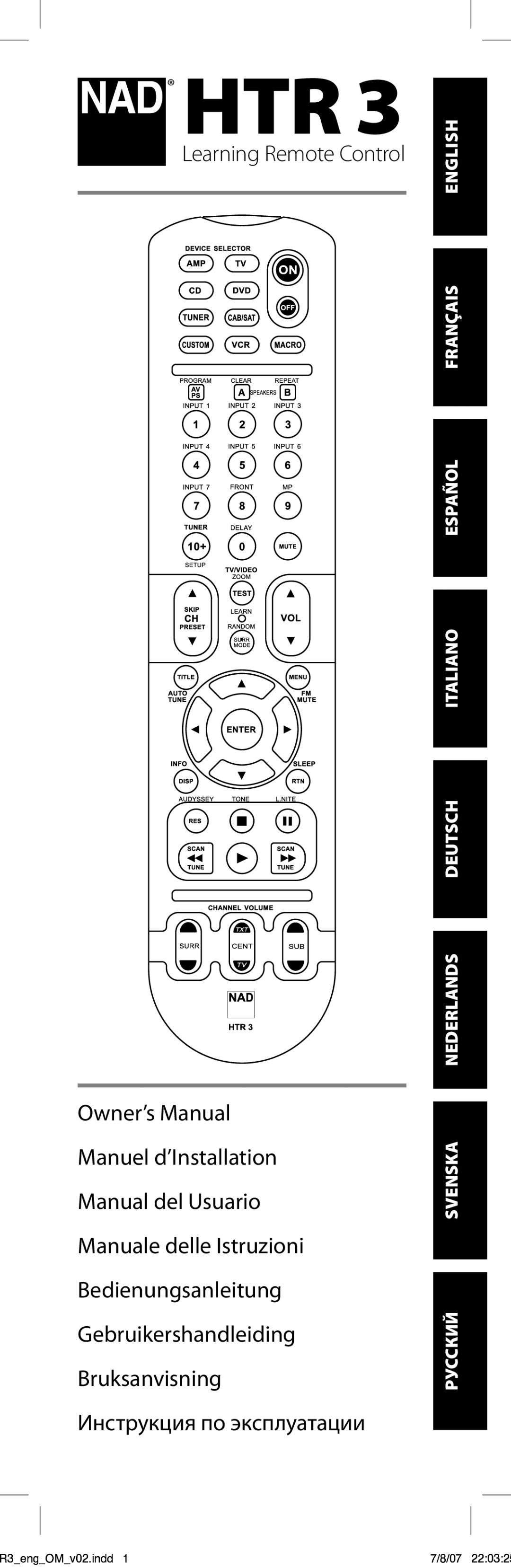 NAD HTR-3 owner manual Htr 