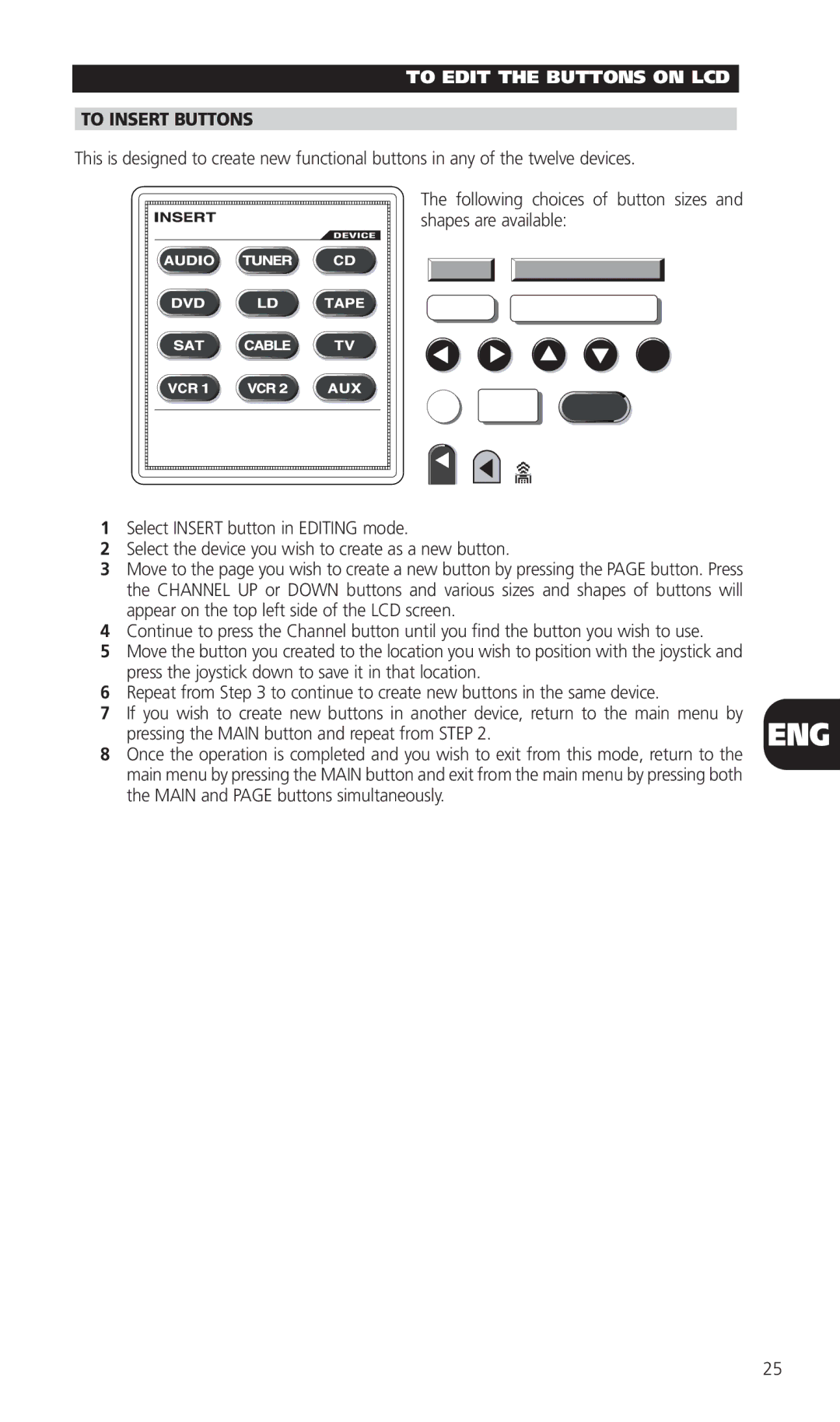 NAD HTR-5 manual To Insert Buttons 