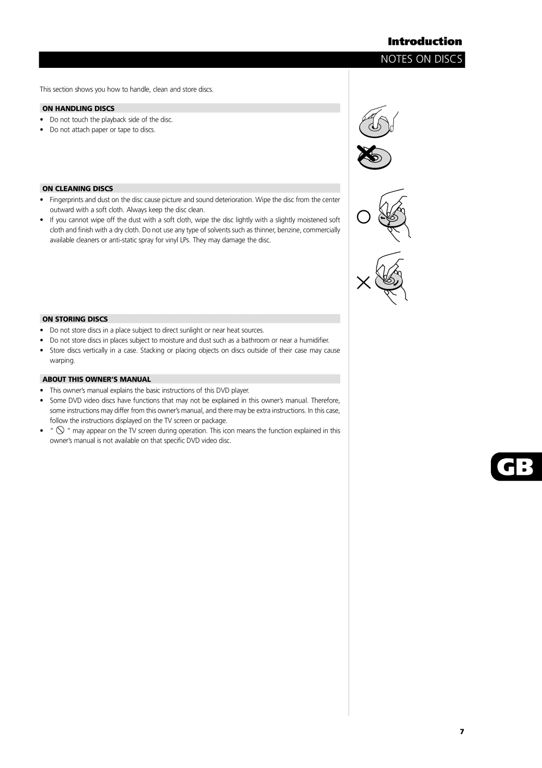 NAD L55 owner manual On Handling Discs, On Cleaning Discs, On Storing Discs 