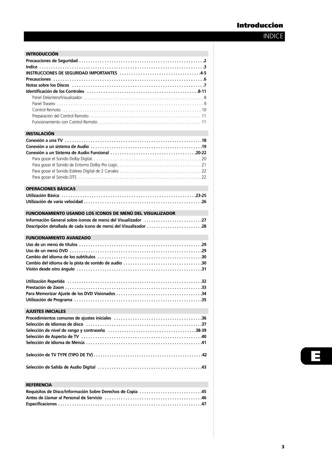 NAD L56 owner manual Indice 