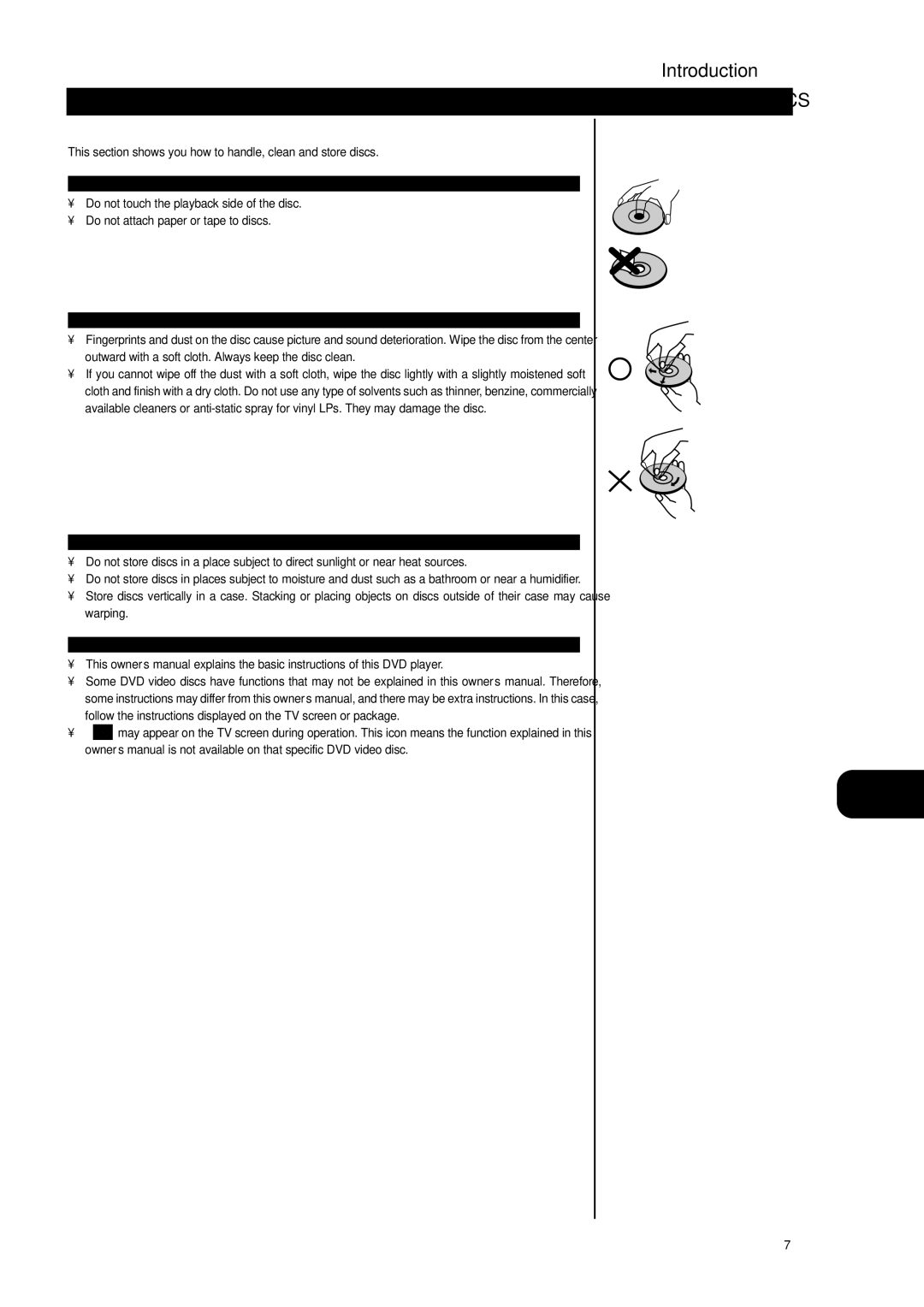 NAD L56 owner manual On Handling Discs, On Cleaning Discs, On Storing Discs 