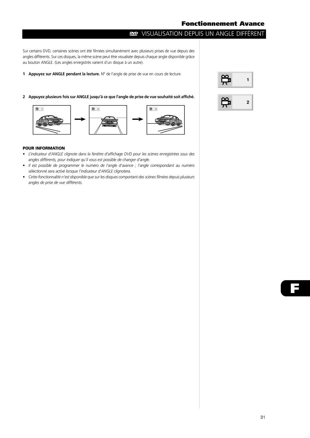 NAD L56 owner manual Visualisation Depuis UN Angle Différent, Pour Information 