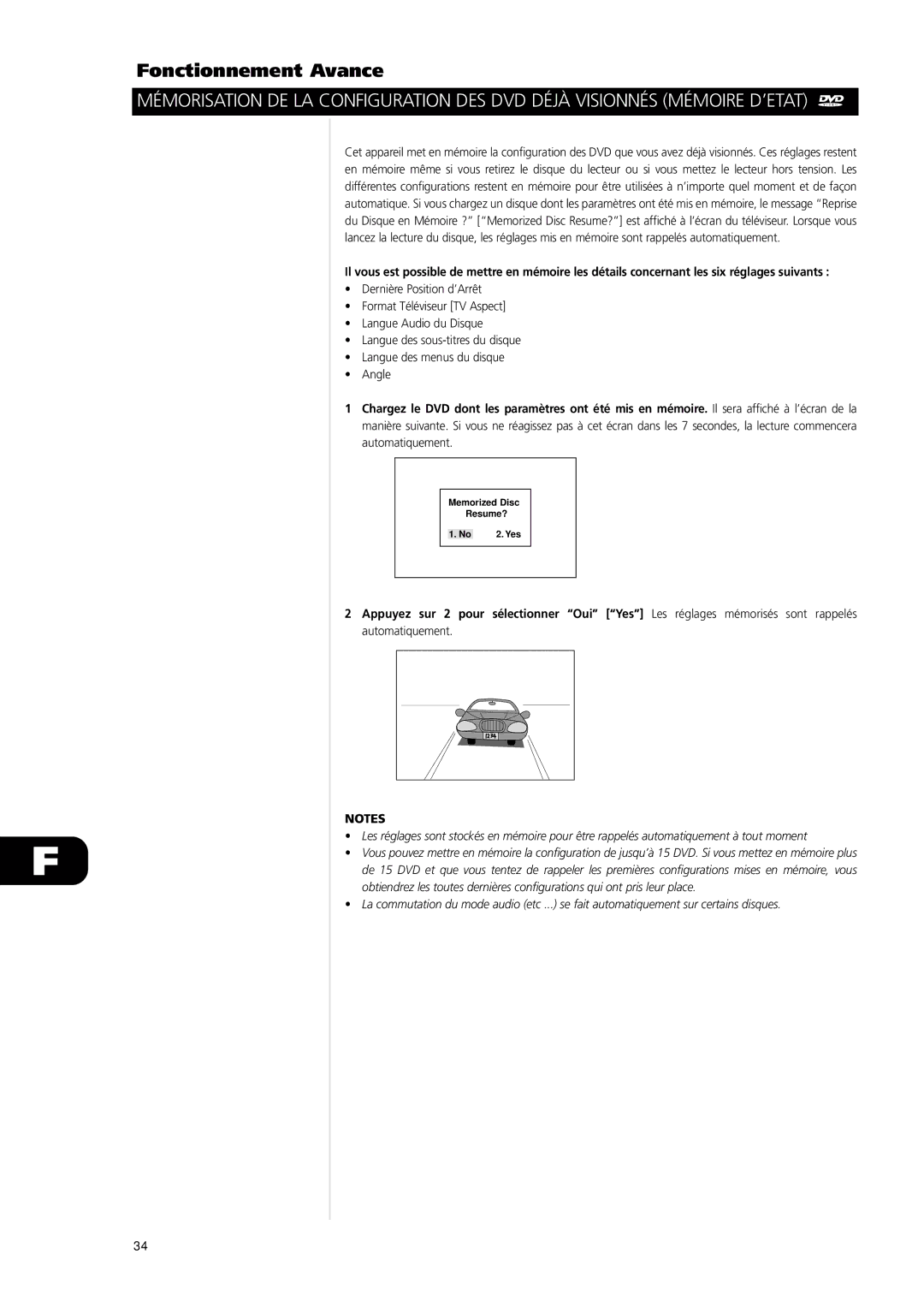 NAD L56 owner manual Appuyez Sur Pour, Oui, Les Réglages Mémorisés Sont 