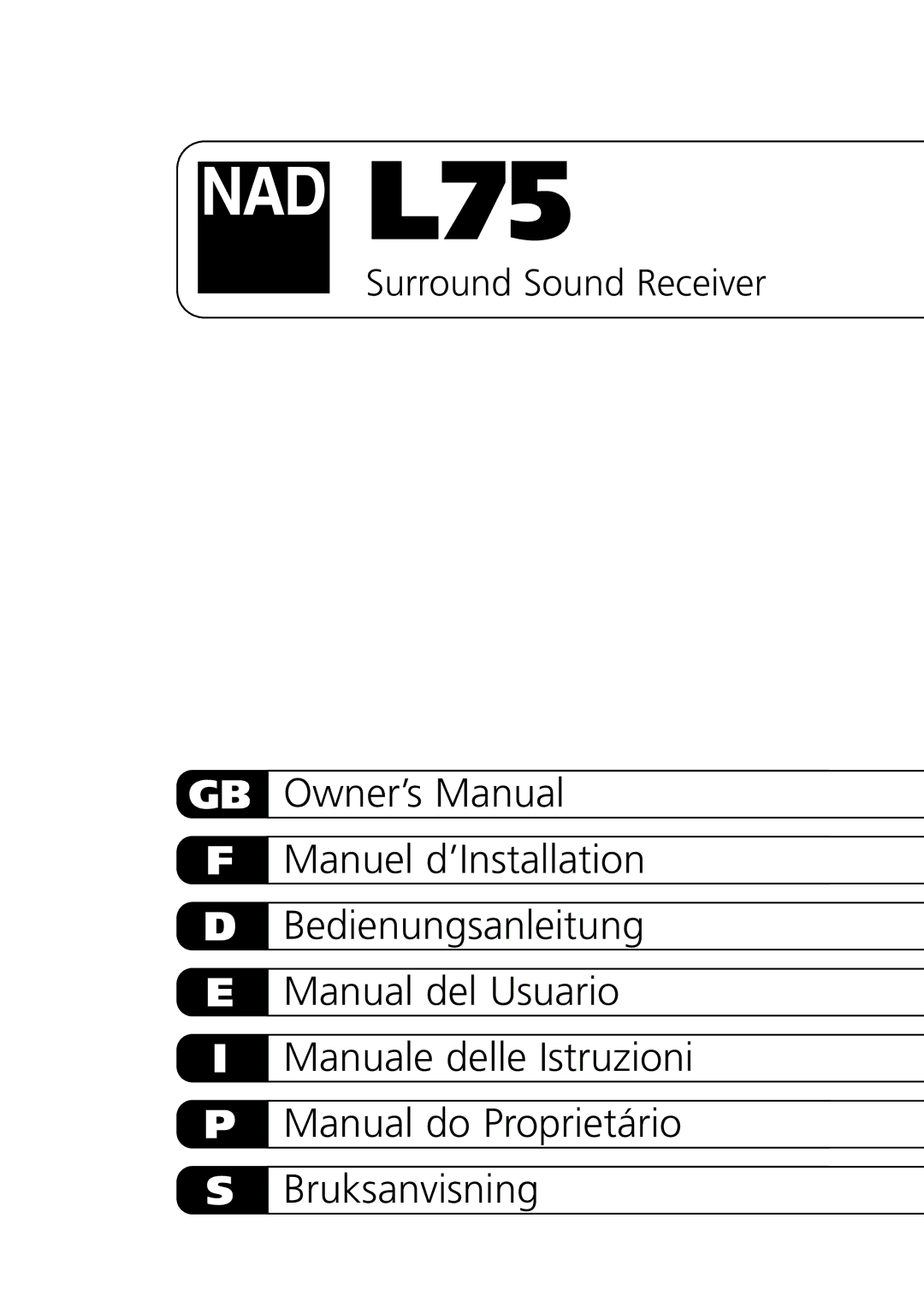 NAD L75 owner manual 