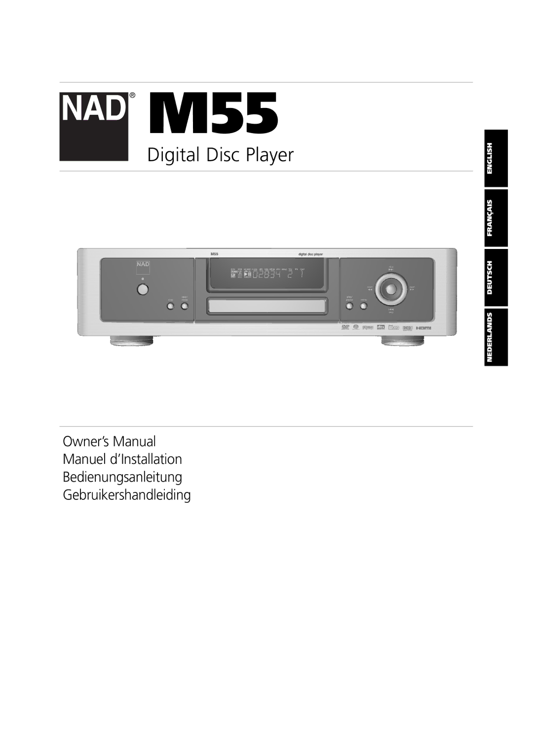 NAD M55 owner manual Digital Disc Player 