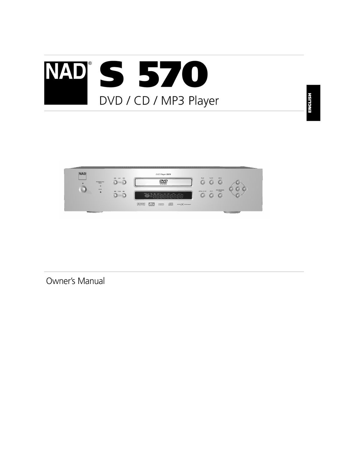 NAD S 570 owner manual 