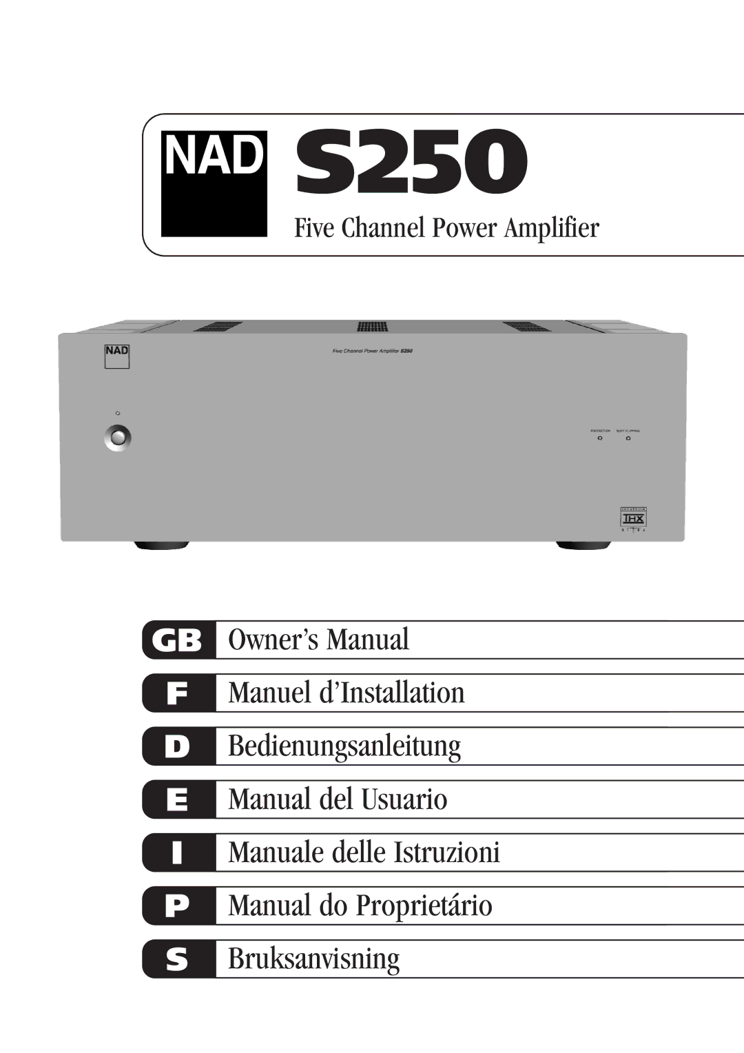 NAD S250 owner manual 