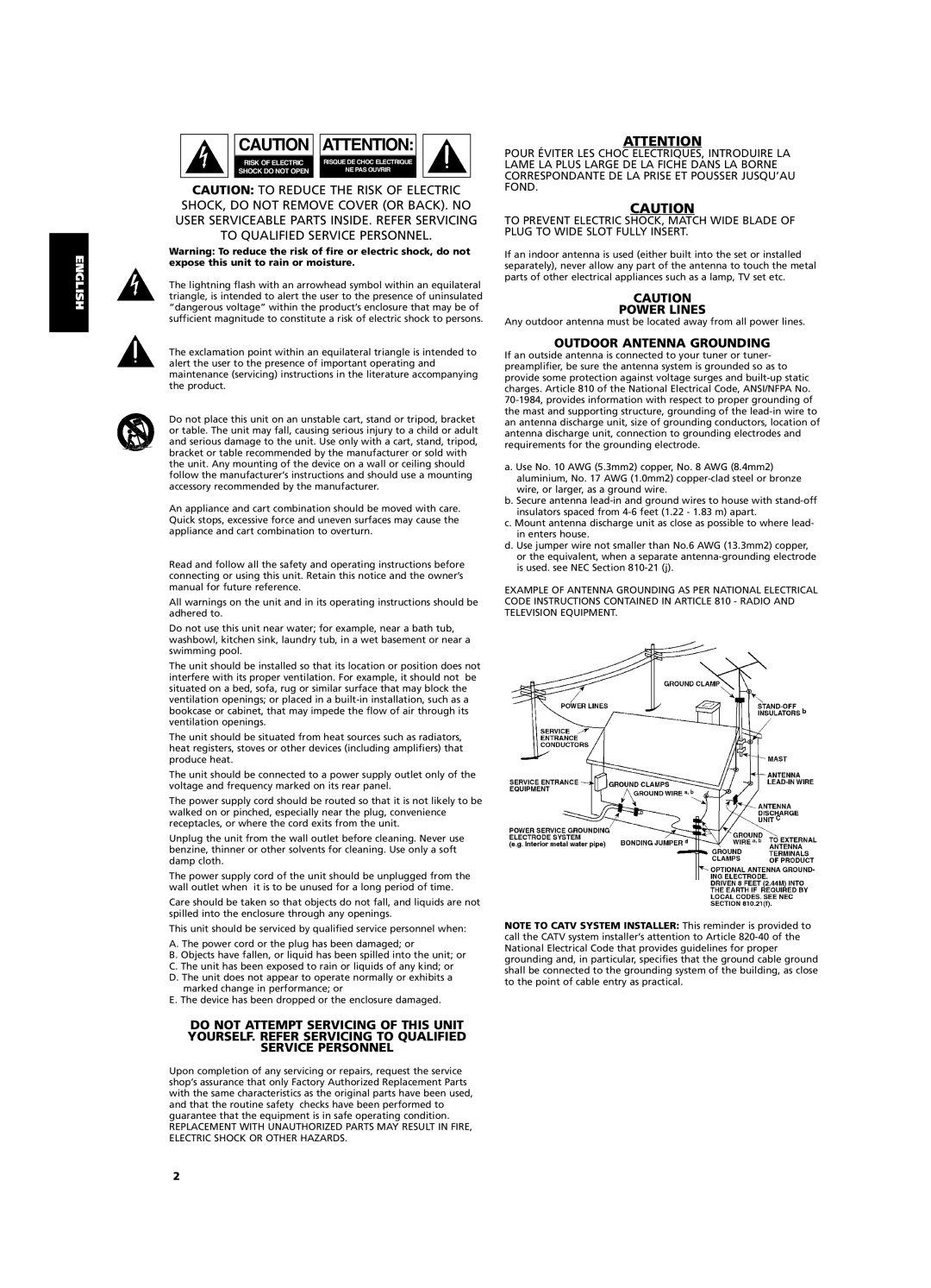 NAD S500i owner manual Power Lines 