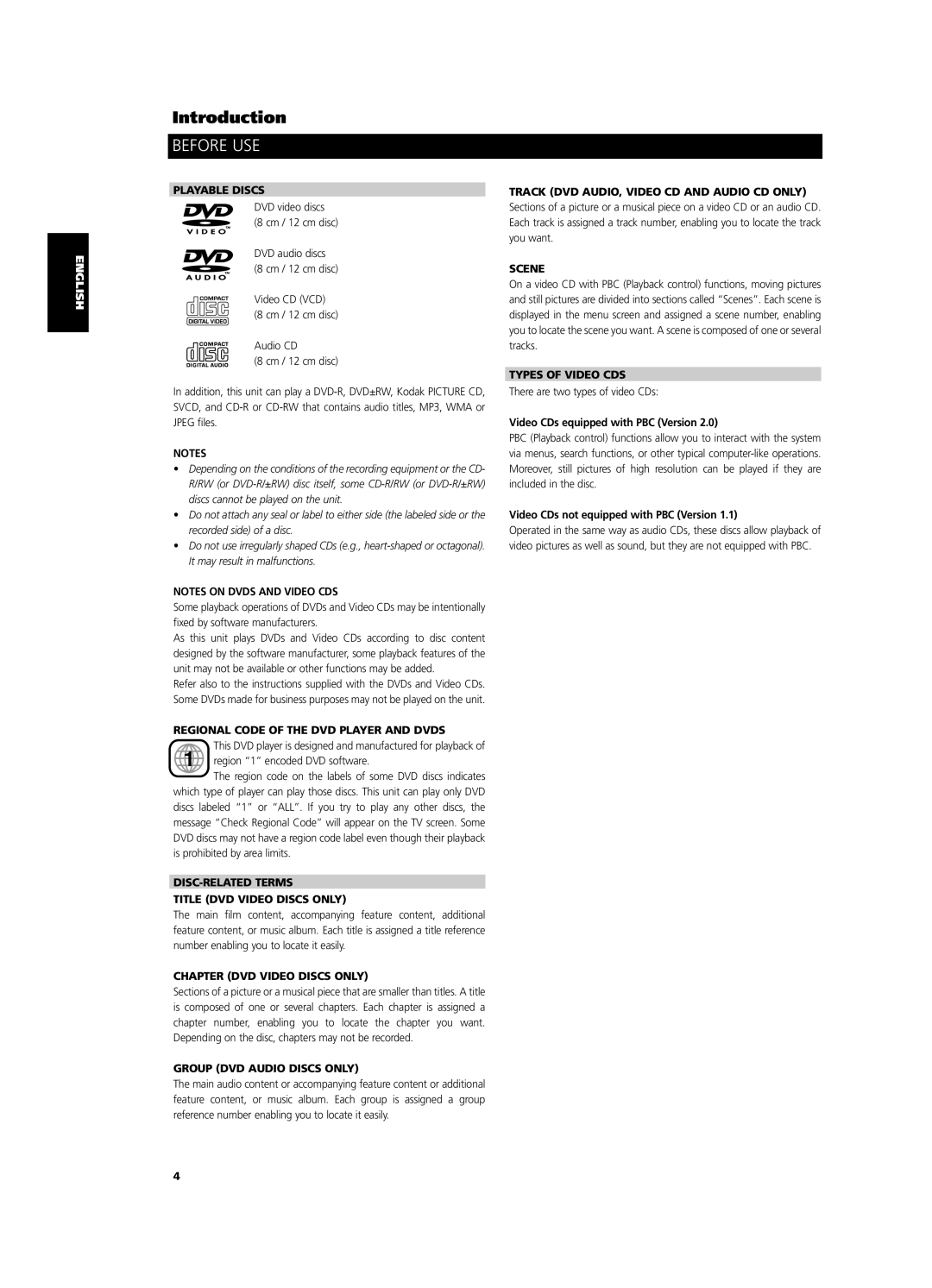 NAD T 533 owner manual Before USE 