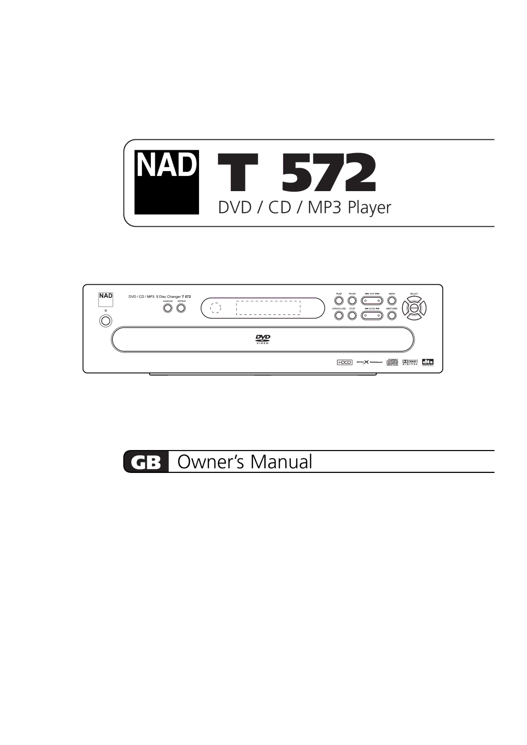 NAD T 572 owner manual 