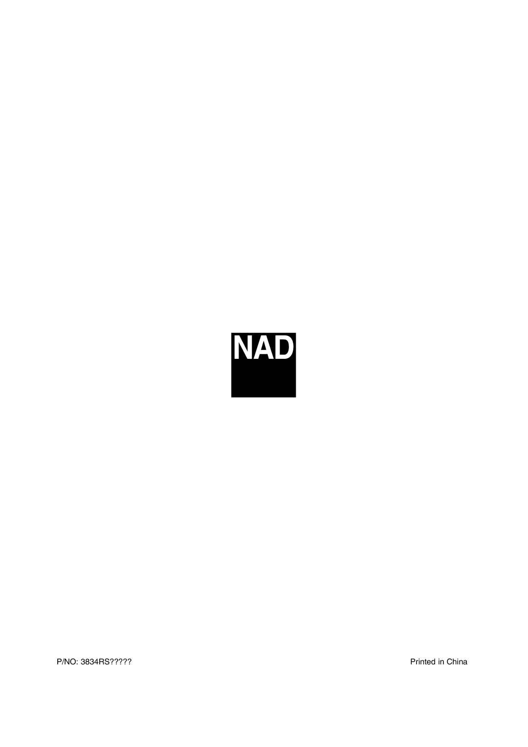 NAD T 572 owner manual No 3834RS????? 