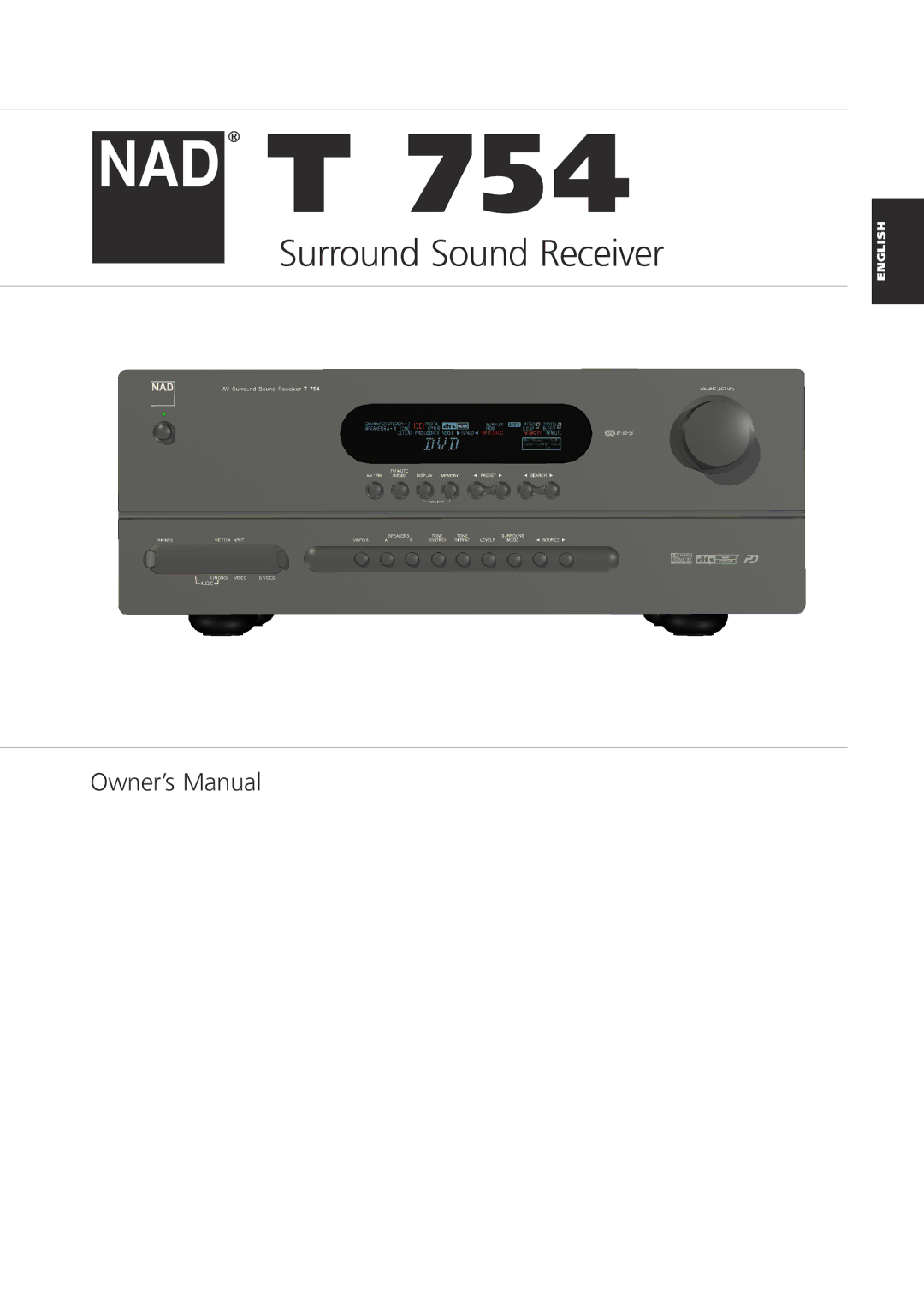 NAD T 754 owner manual 