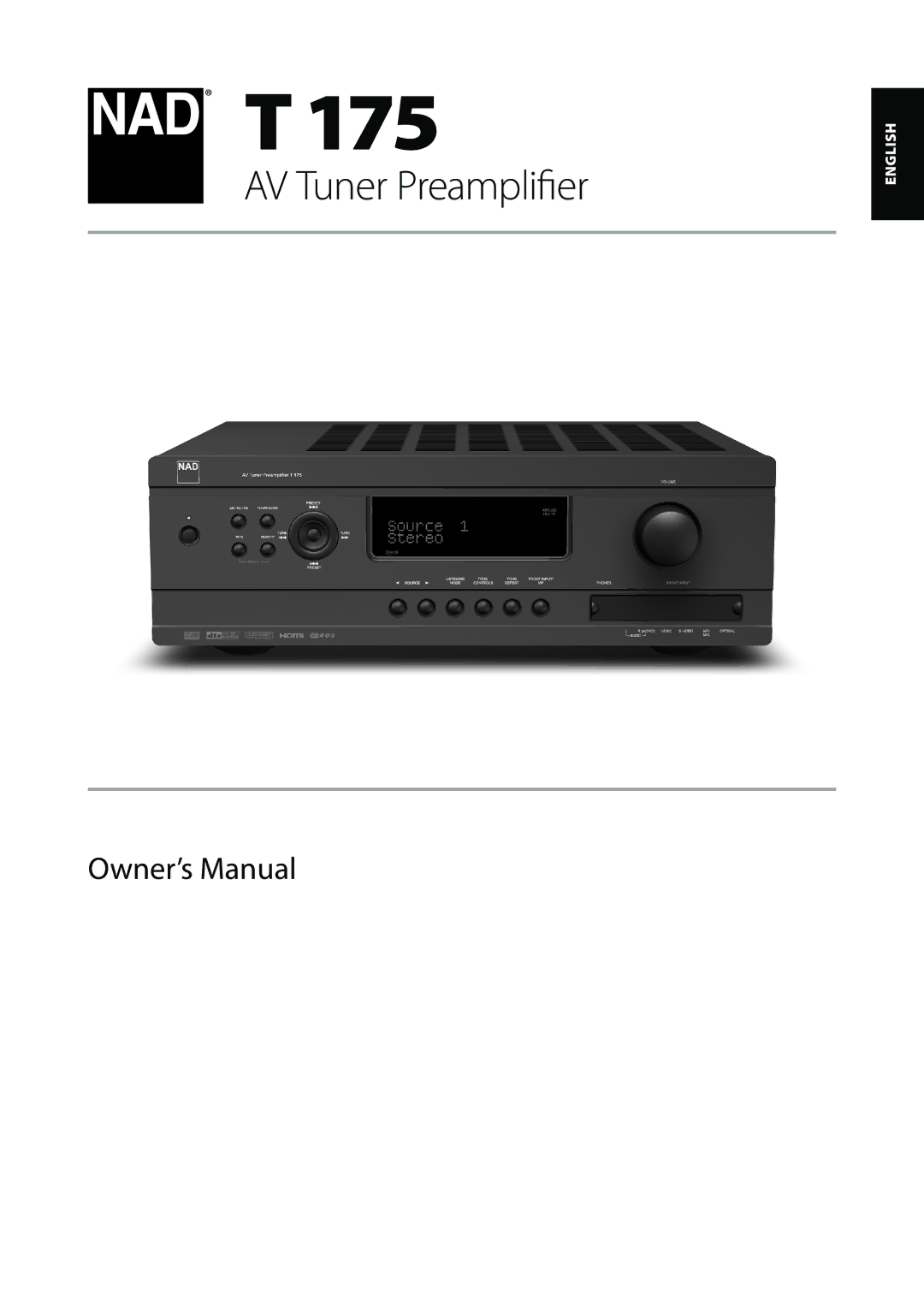 NAD T175 owner manual 