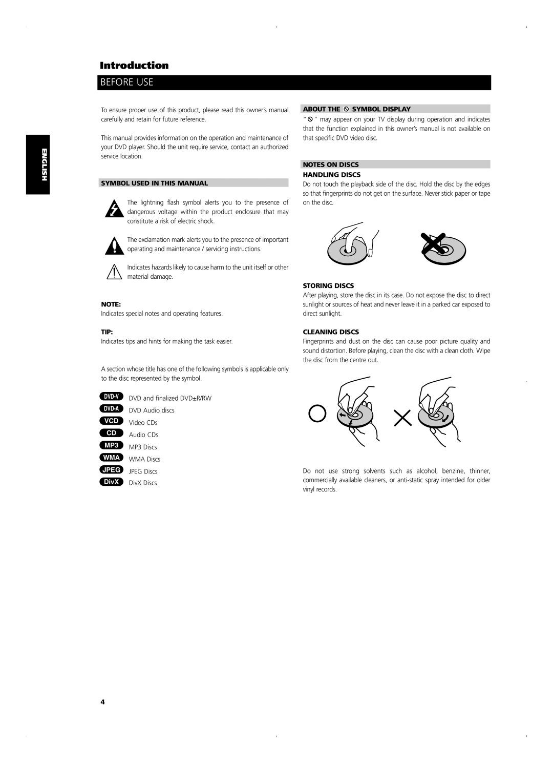 NAD T515 owner manual Before USE, Jpeg 