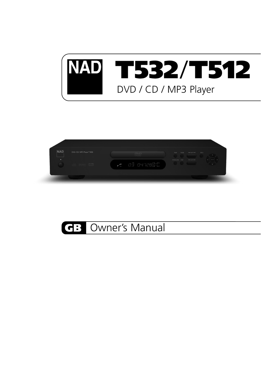 NAD owner manual T532/T512 