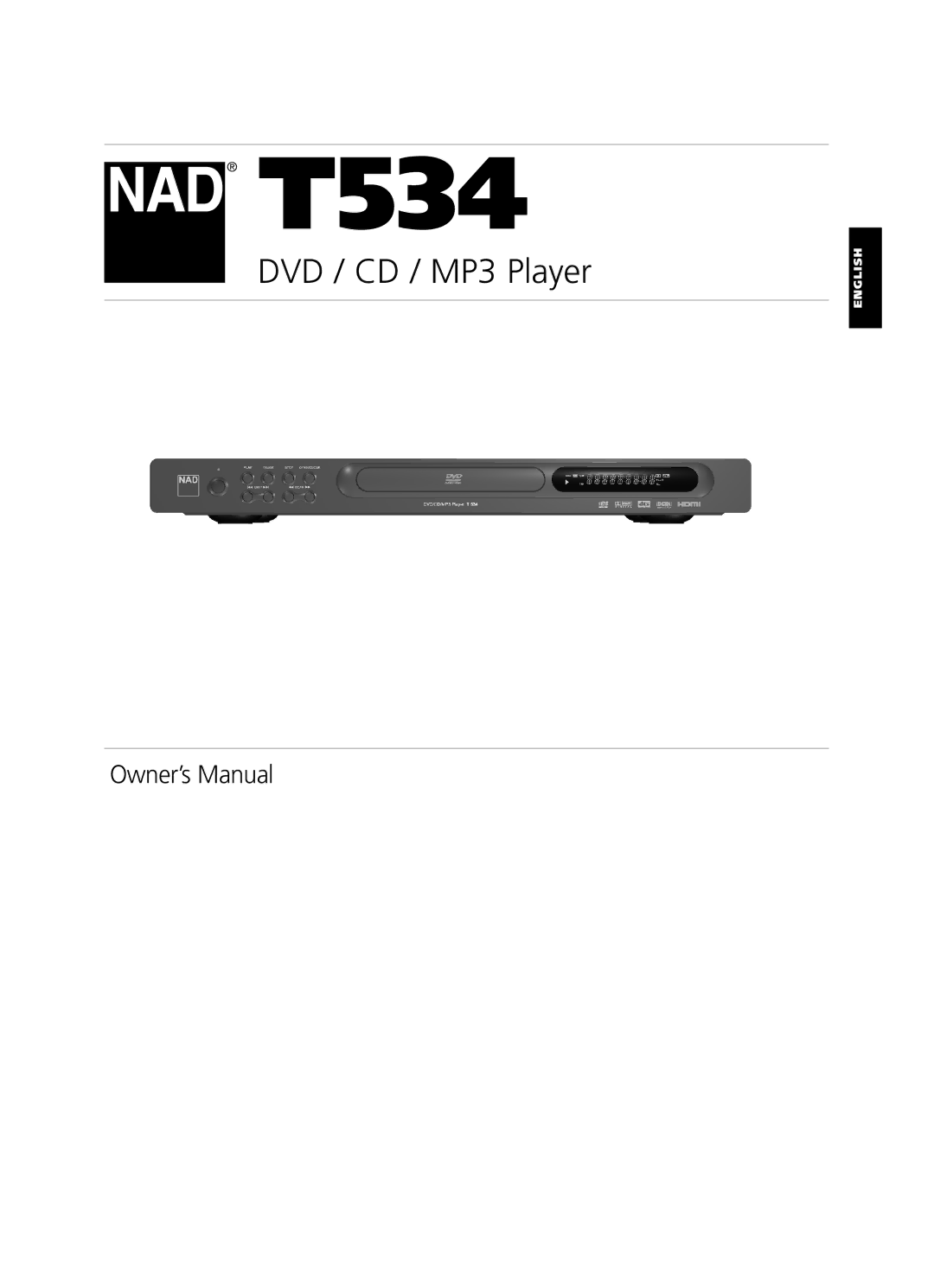 NAD T534 owner manual English Svenska Português Italiano Español 