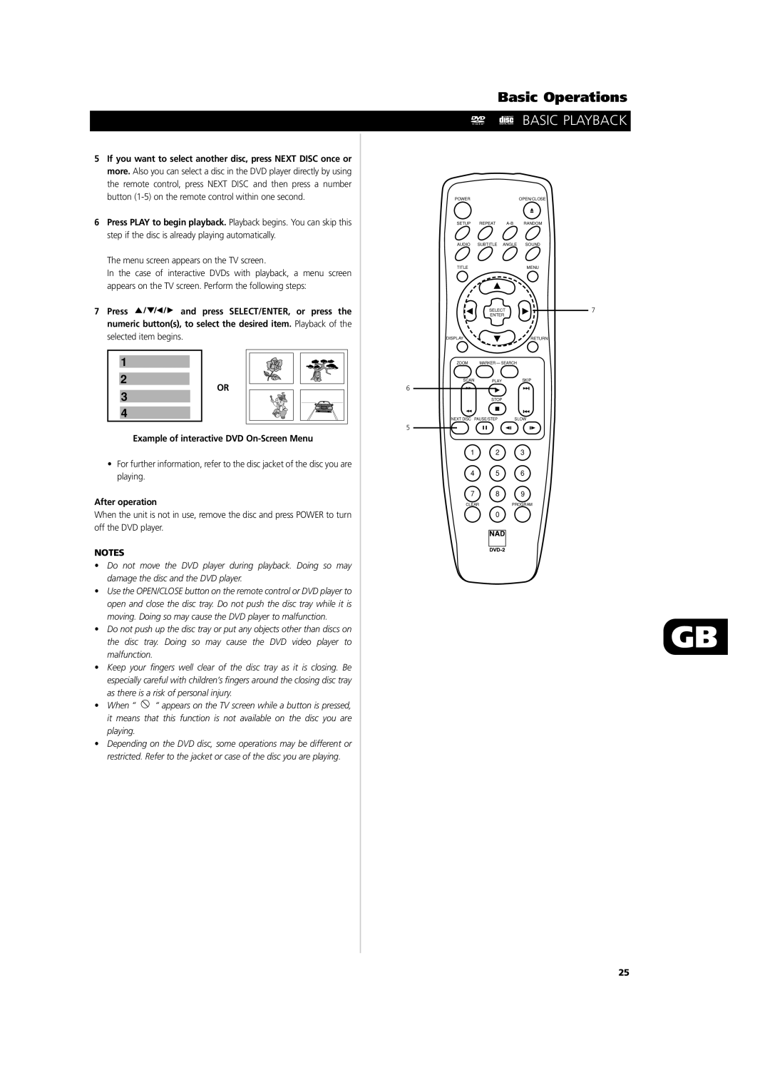 NAD T571 owner manual Menu screen appears on the TV screen, After operation 