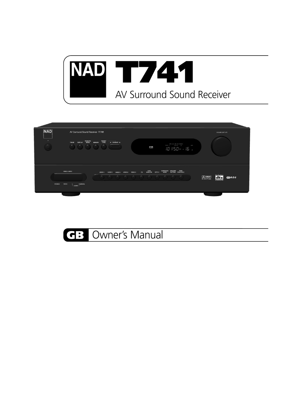 NAD T741 owner manual 