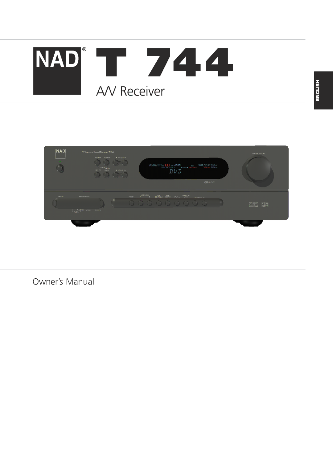 NAD T744 owner manual English 