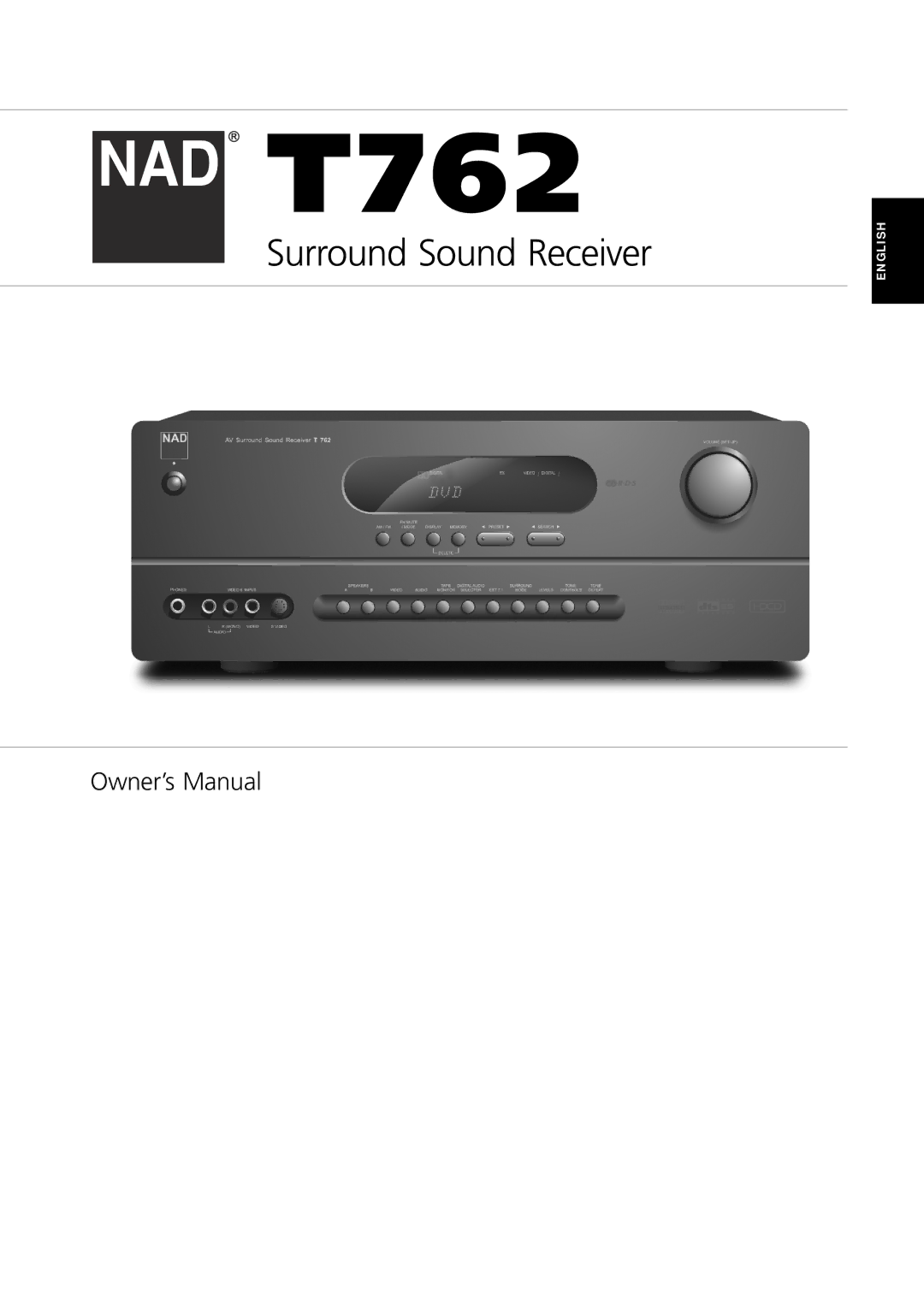 NAD T762 owner manual English 