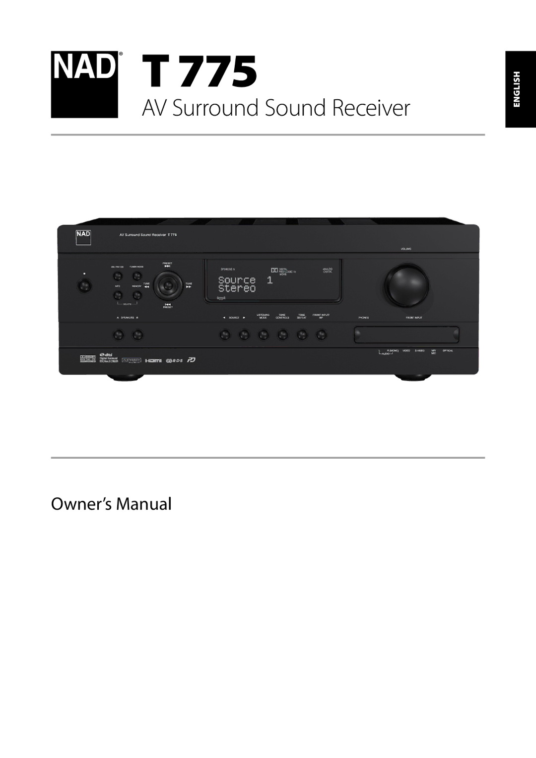 NAD T775 owner manual 