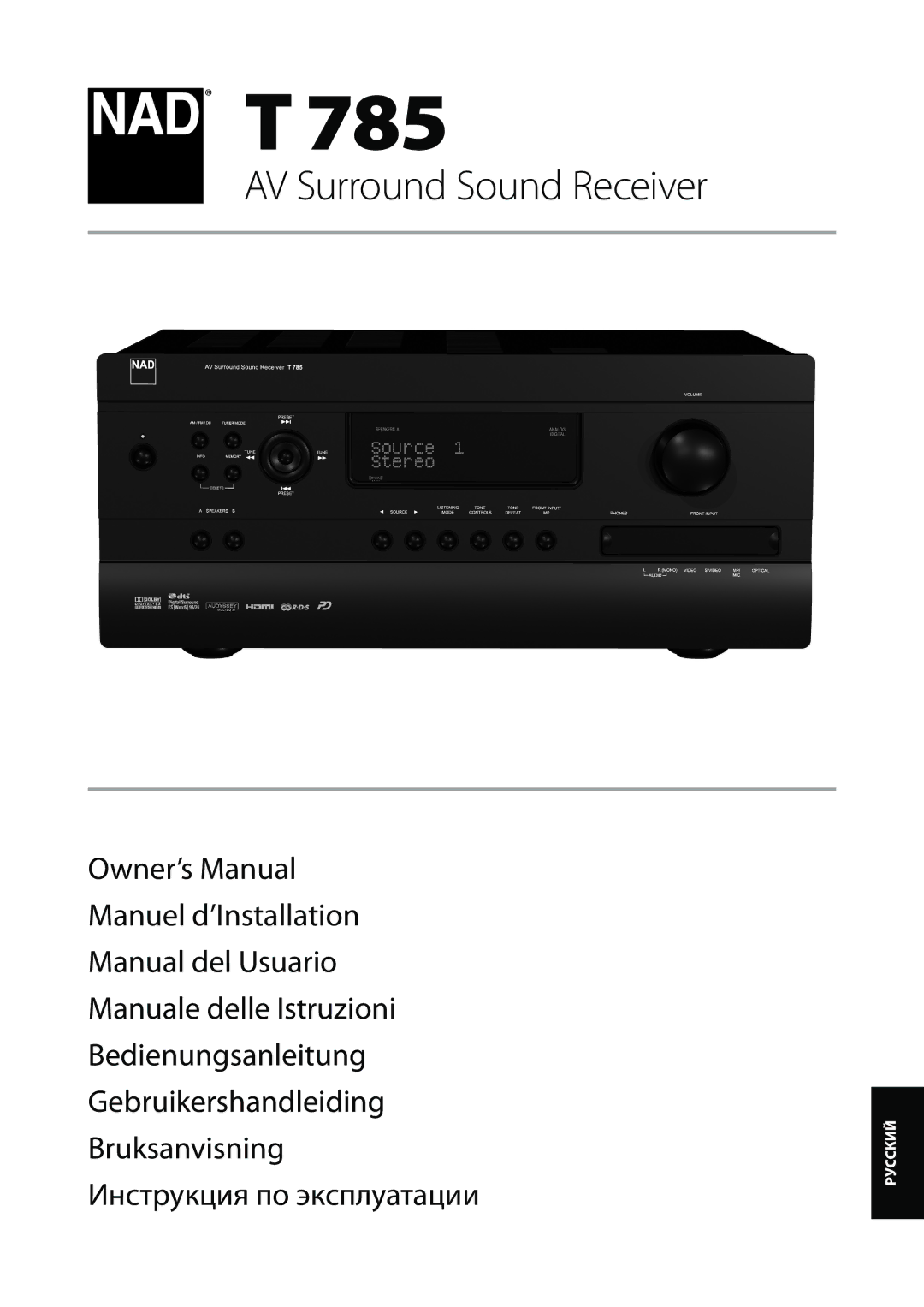 NAD T785-R owner manual 