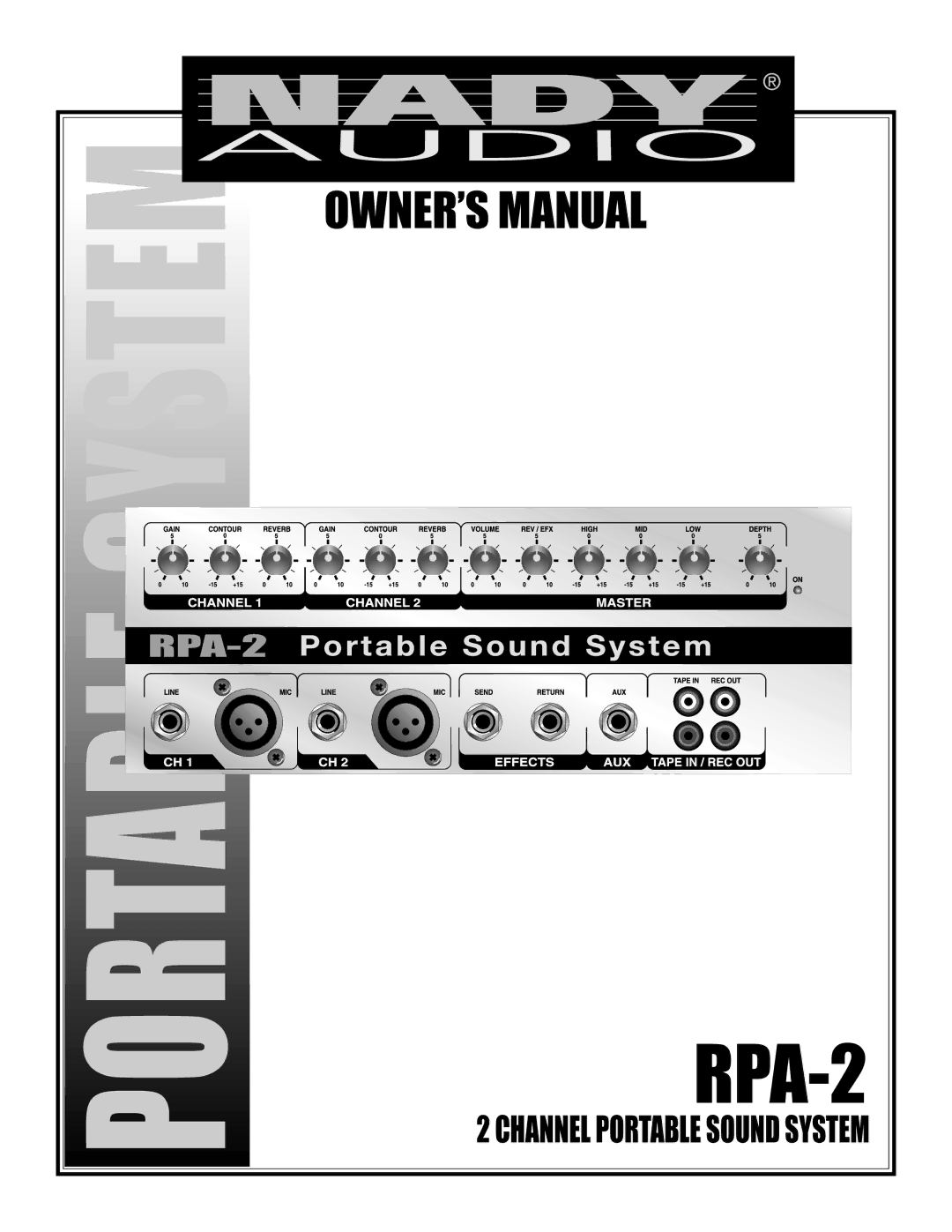 Nady Systems RPA-2 owner manual System Portable 