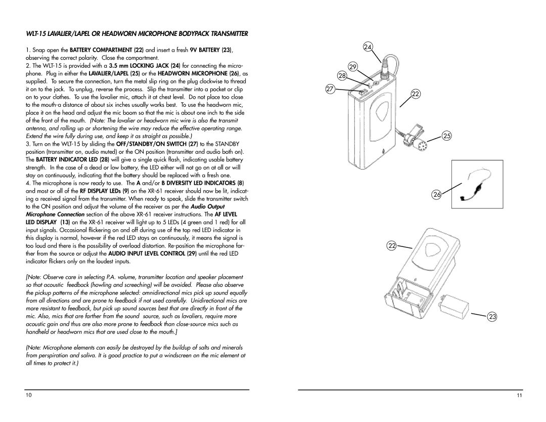 Nady Systems XR-61 owner manual 