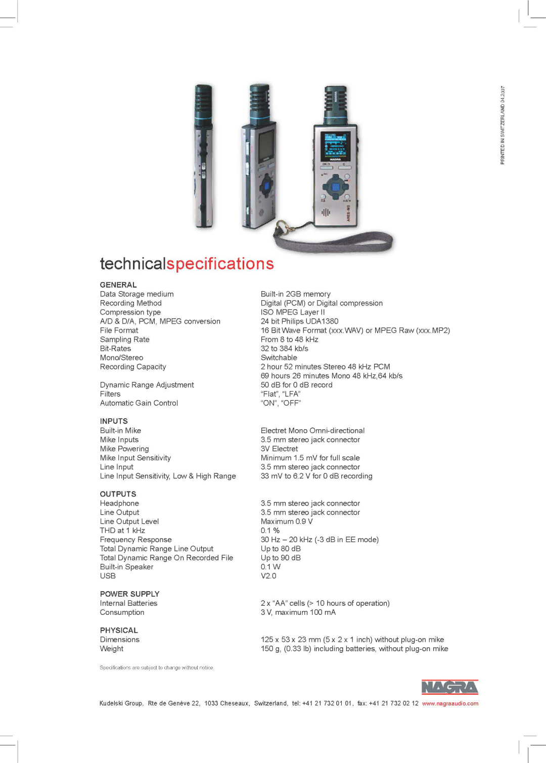 Nagra II manual 