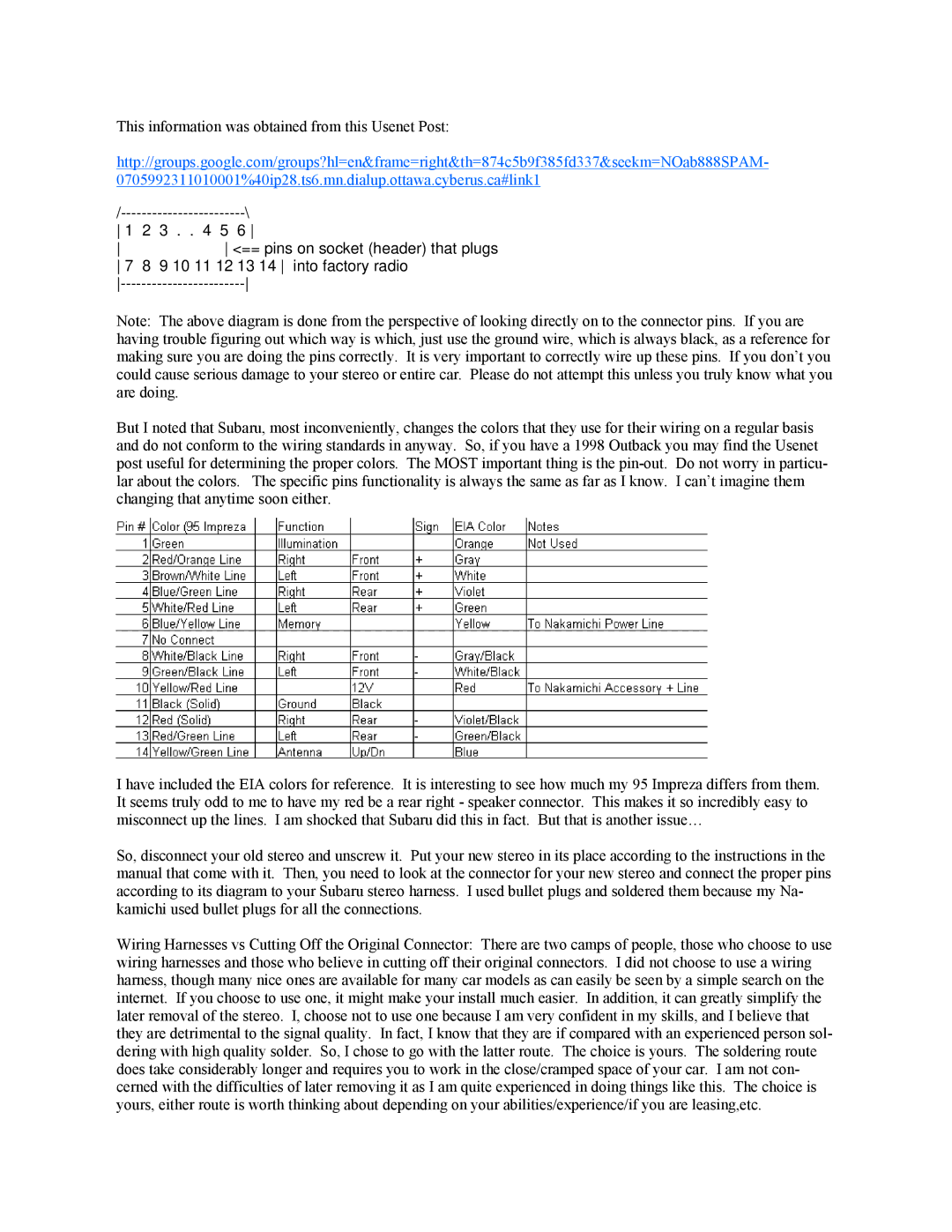 Nakamichi CD-45Z installation manual This information was obtained from this Usenet Post 