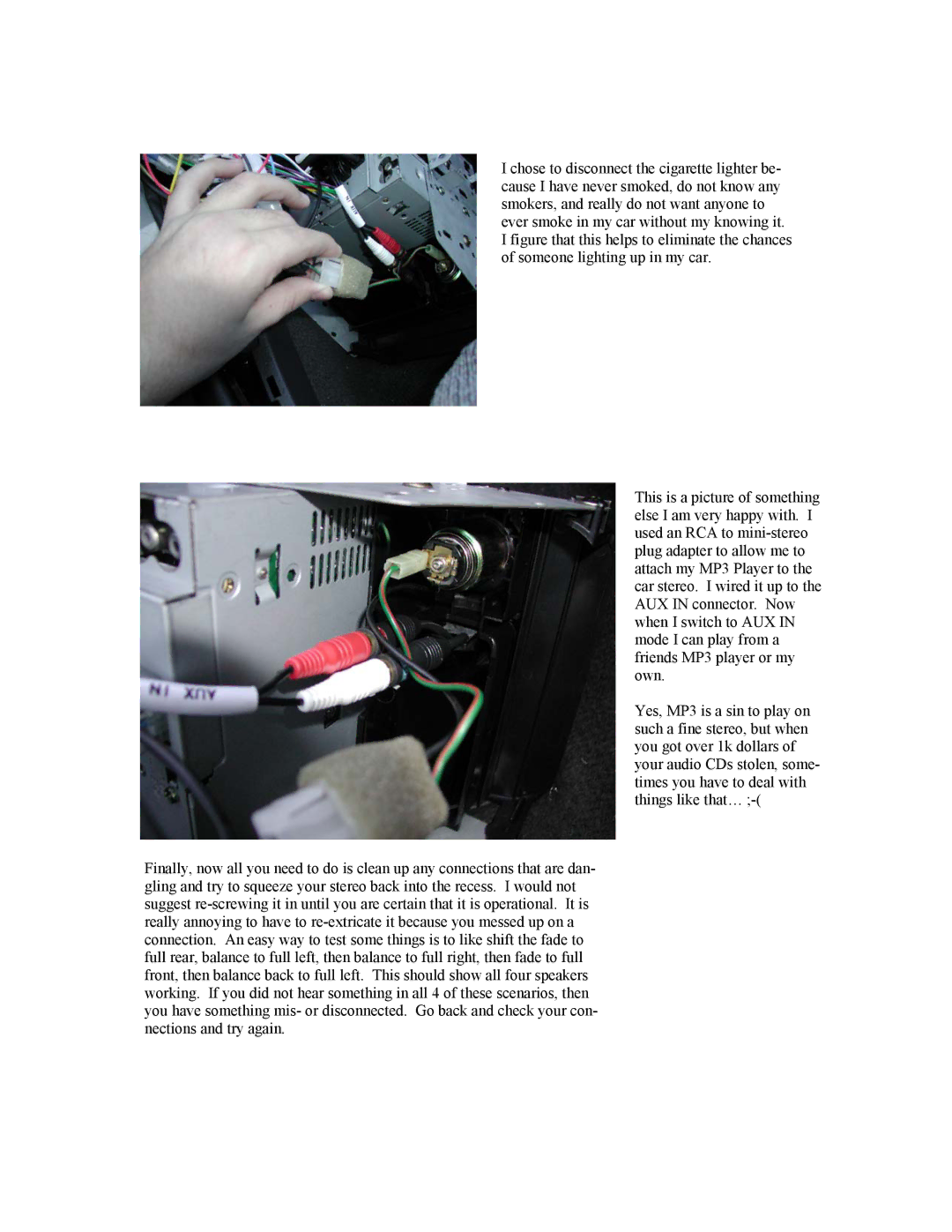 Nakamichi CD-45Z installation manual 