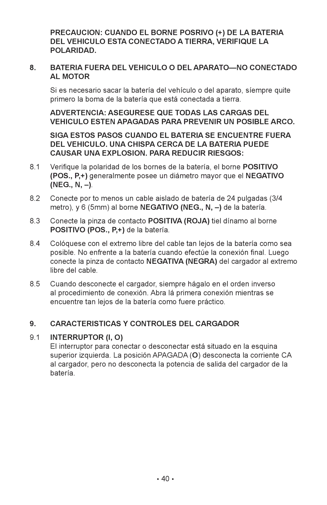 Napa Essentials 85-2500 manual DEL Vehiculo Esta Conectado a TIERRA, Verifique LA Polaridad 