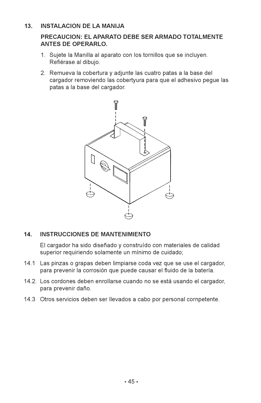 Napa Essentials 85-2500 manual Instalacion DE LA Manija, Instrucciones DE Mantenimiento 