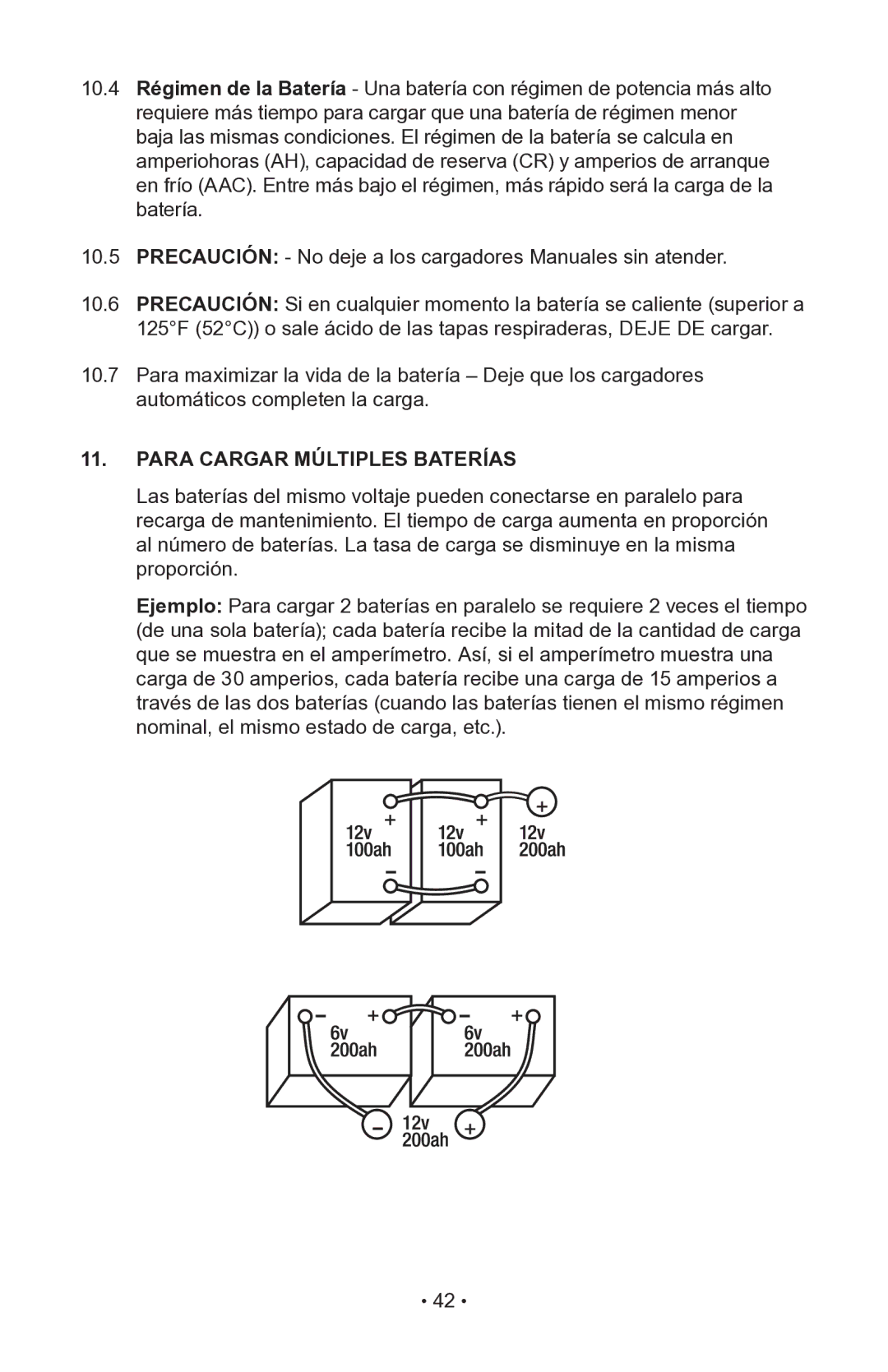 Napa Essentials 85-521 manual Para Cargar Múltiples Baterías 