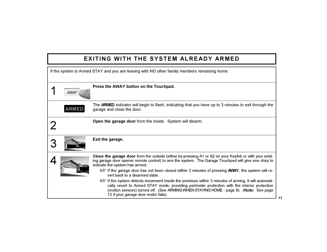 Napco Security Technologies F-TPG manual Indicate the system has armed 