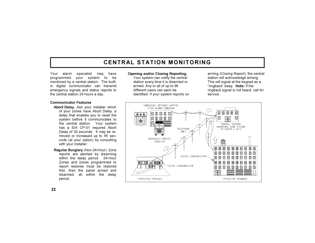 Napco Security Technologies GEM-DXRP2 manual Central Station Monitoring, Communicator Features 