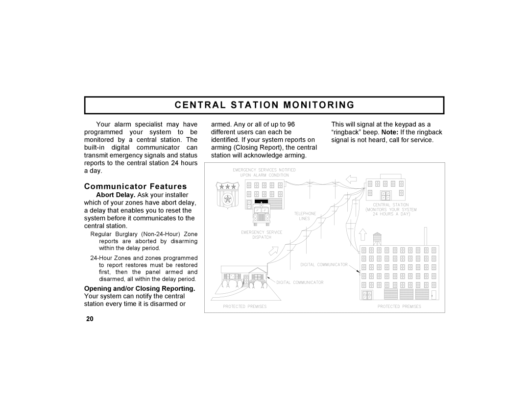 Napco Security Technologies GEM-X255 manual Central Station Monitoring, Communicator Features 