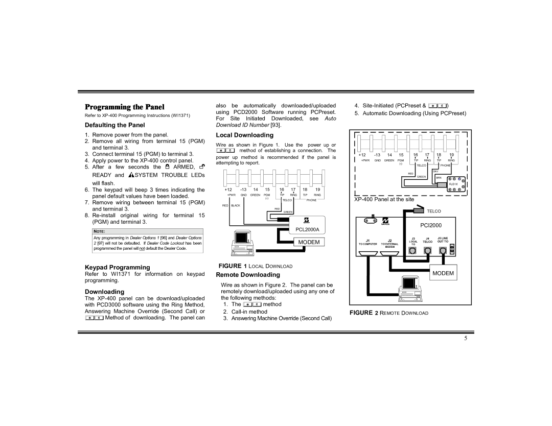 Napco Security Technologies XP-400 installation instructions Programming the Panel 